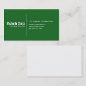 Groene achtergrond met Divider Line Visitekaartje (Voorkant / Achterkant)