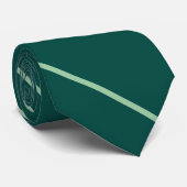 Groene achtergrond met dunne diagonale strepen stropdas (Opgerold)