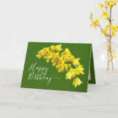 Groene achtergrond van gele orchid Flower Cluster Kaart (Gele Bloem)