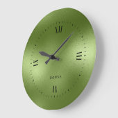 Groene achtergrond weergeven grote klok (Hoek)