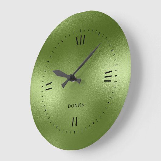 Groene achtergrond weergeven grote klok (Hoek)