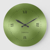 Groene achtergrond weergeven grote klok (Voorkant)