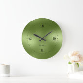 Groene achtergrond weergeven grote klok (Huis)