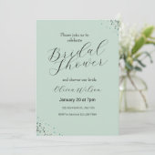 Groene achtergrond Zwart Minimalistisch Vrijgezell Kaart (Staand voorkant)