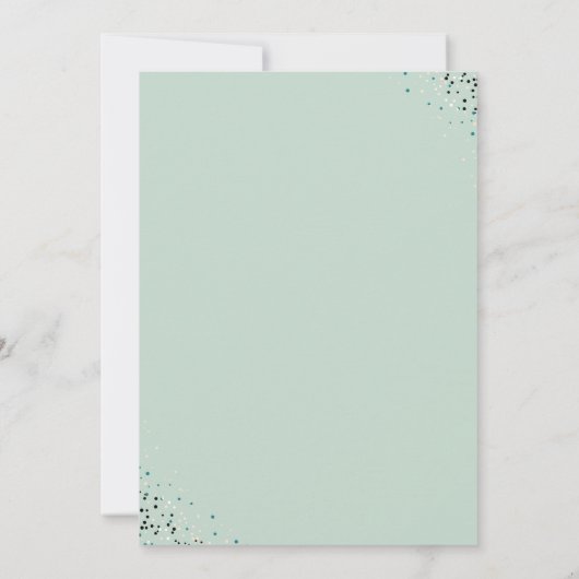 Groene achtergrond Zwart Minimalistisch Vrijgezell Kaart (Achterkant)