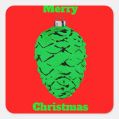 Groene Acorn Rode Envelop Stickers (Voorkant)