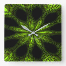 Groene acrylwandklok
