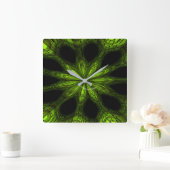 Groene acrylwandklok vierkante klok (Huis)
