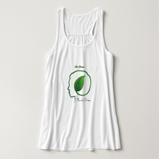 "Groene acties, grotere morgen" motivatie Tanktop (Design voorkant)