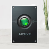 Groene Actieve Button Wenskaarten Kaart (Voorkant)