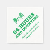 Groene Adirondack Stoelen 24 uur en tellen Servetten (Voorkant)