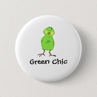 Groene afbeelding ronde button 5,7 cm