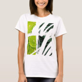 Groene afdruk mousserend t-shirt (Voorkant)