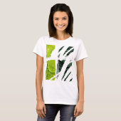 Groene afdruk mousserend t-shirt (Voorkant volledig)