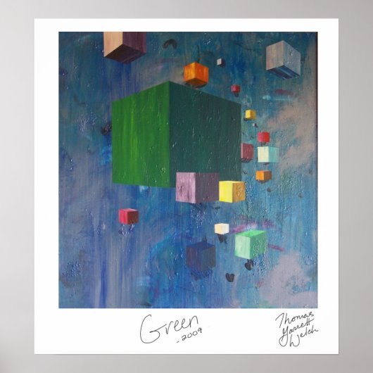 Groene afdrukken poster (Voorkant)