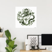 Groene afdrukweergave poster (Thuiskantoor)