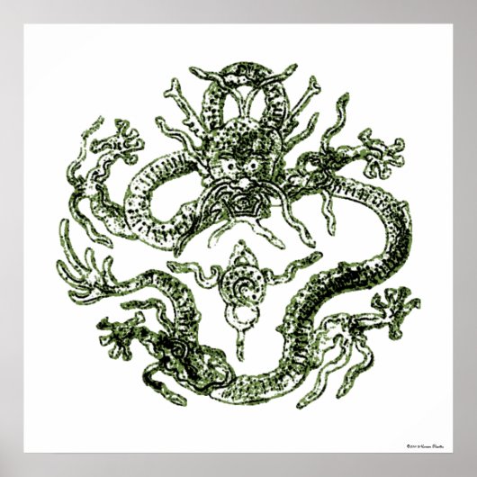 Groene afdrukweergave poster (Voorkant)
