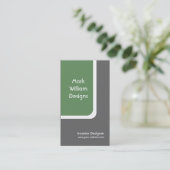 Groene afgeronde rechthoek visitekaartje (Staand voorkant)