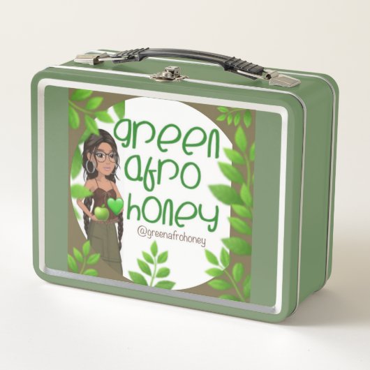 Groene Afro Honey Lunch Box 1 (Voorkant)