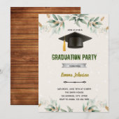 Groene afstudeer uitnodiging (Voorkant / Achterkant)