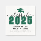 Groene Afstudeerceremonie Servet (Voorkant)