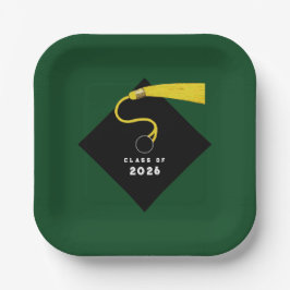 Groene Afstudeerfeest 2026 Feest Papieren Bordje
