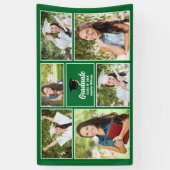 Groene afstudeerfoto-collage 2026 afstudeerfeest spandoek (Verticaal)
