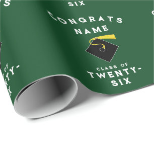 Groene afstudeergeschenk 2026 cadeaupapier