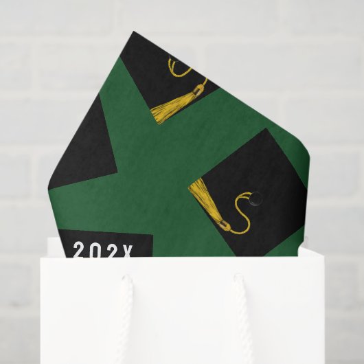 Groene Afstuderen 2026 Tissuepapier (Cadeauzakje)