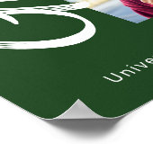 Groene Afstuderen 3 Foto Vet Boog Script Modern Poster (Hoek)