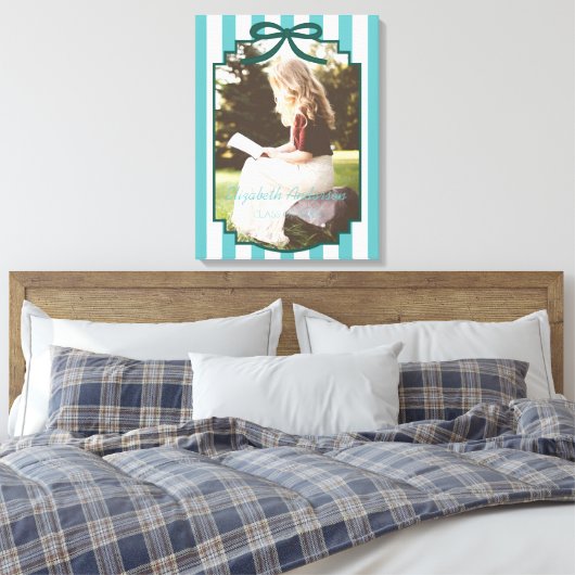 Groene afstuderen canvas afdruk (Insitu (Slaapkamer))