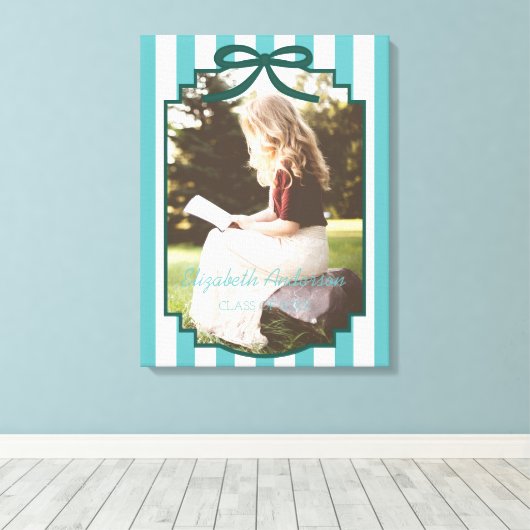 Groene afstuderen canvas afdruk (Insitu (Houten vloer))