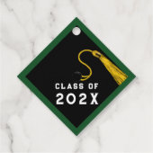 Groene Afstuderen-congraten Bedankjes Labels (Achterkant)