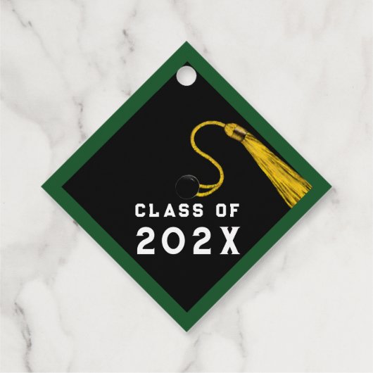 Groene Afstuderen-congraten Bedankjes Labels (Achterkant)