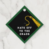 Groene Afstuderen-congraten Bedankjes Labels (Voorkant)