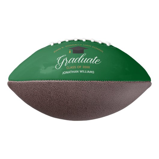 Groene Afstuderen Custom High School Afstuderen American Football (Gedraaid 270)