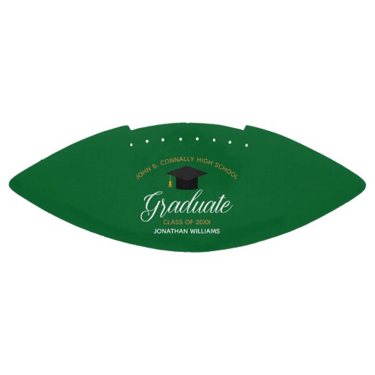 Groene Afstuderen Custom High School Afstuderen American Football (Paneel)