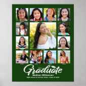 Groene Afstuderen K–12 Foto Collage Sjabloon Moder Poster (Voorkant)
