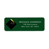 Groene Afstuderen Return Address Labels (Voorkant)