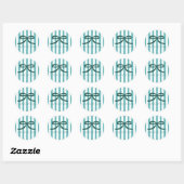 Groene Afstuderen Ronde Sticker (Vel)