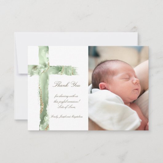 Groene Agaat Dank u Kaart (Voorkant)