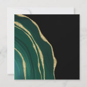 Groene agaat edelsteen zwart dank u kaart (Achterkant)