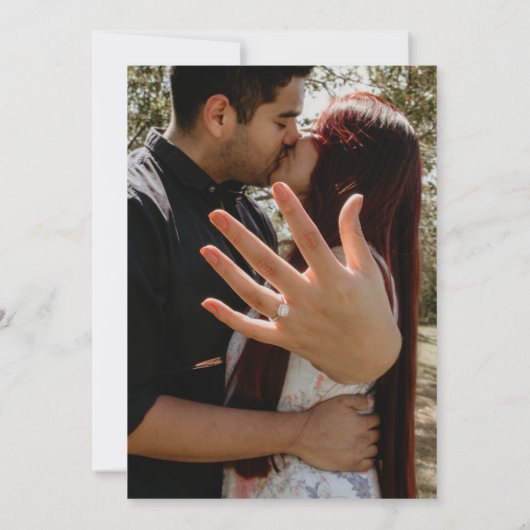 Groene Agaat Fotobruiloft Bewaar de datum Save The Date (Achterkant)