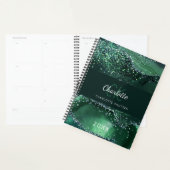 Groene Agaat marmer monogram 2025 Planner (Display)