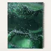 Groene Agaat marmer monogram 2025 Planner (Achterkant)