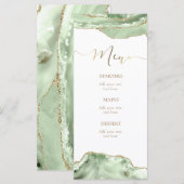 groene agaat Menu (Voorkant / Achterkant)