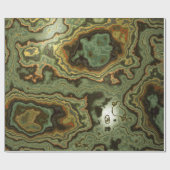 Groene Agate-eieren met Oranje beeldmerk Cadeaupapier (Vlak)