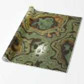 Groene Agate-eieren met Oranje beeldmerk Cadeaupapier (Uitgerold)