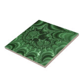 Groene Agate Gemstone Kijk fractal Abstracte Kunst Tegeltje (Zijkant)