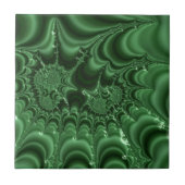 Groene Agate Gemstone Kijk fractal Abstracte Kunst Tegeltje (Voorkant)
